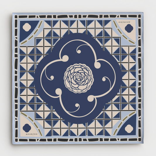 Classic Navy Sanctuary Scarf · 35″